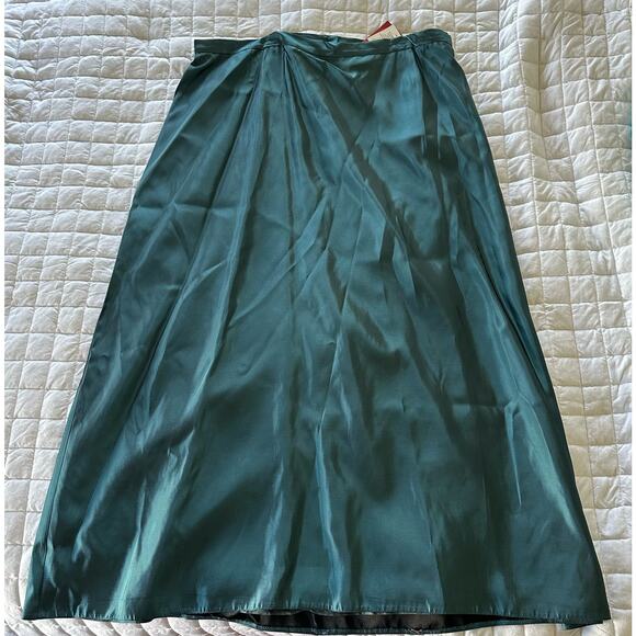 JS COLLECTION Womens Skirt Set 24 Teal Blue Metallic Wedding Mother Bride Formal - Picture 7 of 16